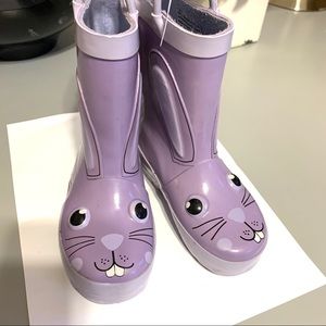Cute Walk by Babyhug Slip Ons Rain Boots Rabbit Design - Pink